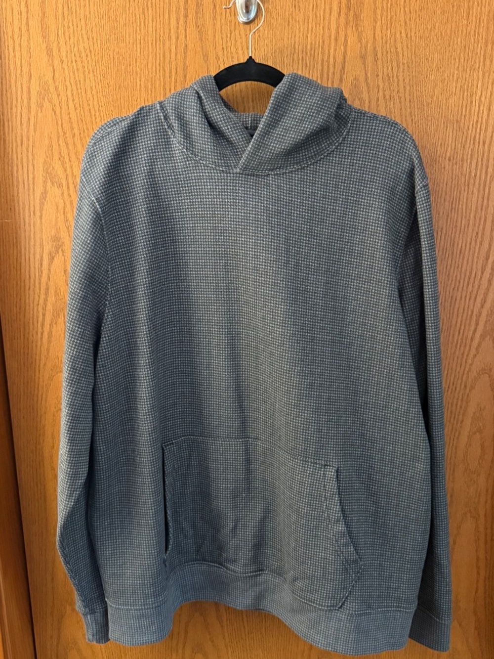 Mens XXL grey houndstooth patterned Abercrombie & Fitch hoodie